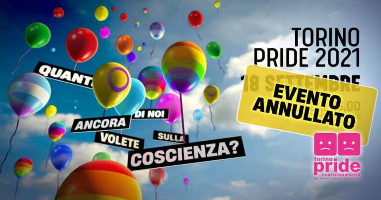 Torino Pride 2021 annullato
